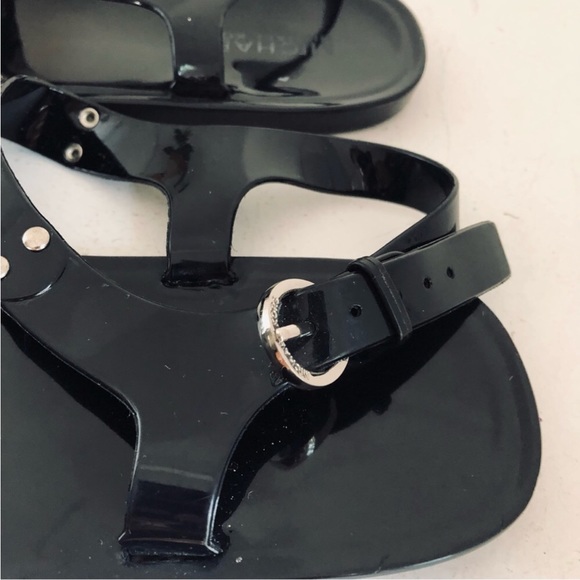 Michael Michael Hamilton jelly black lock detail sandals - Picture 3 of 7